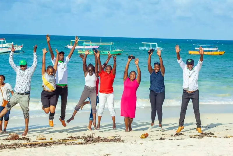 Clients on a Wezesha site visit at the Malindi coast